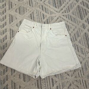 Zara white denim shorts